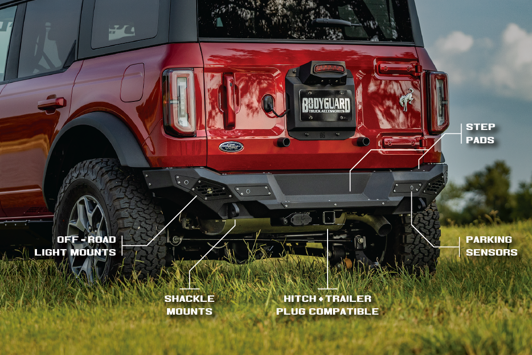 Bronco Products Bronco Rear Bumper BODYGUARD BUMPERS