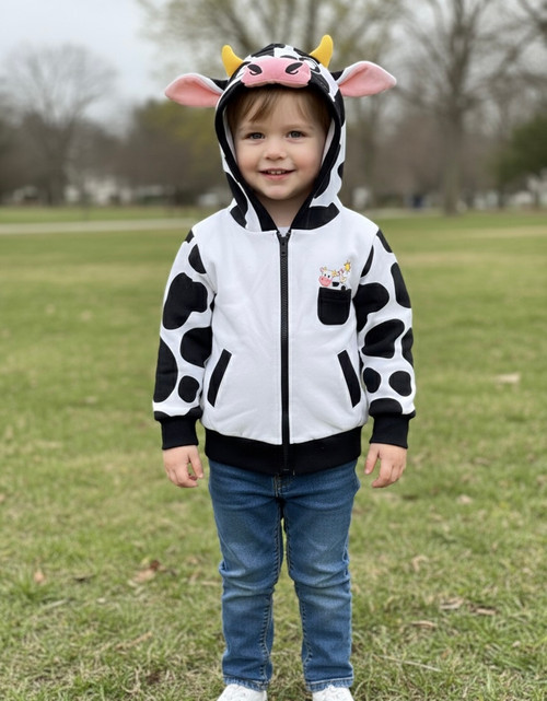 Cow Backpack Hoodie