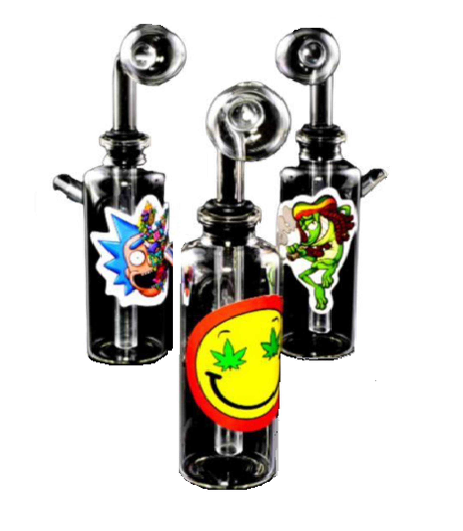 Clear Glass Bottle Oil Burner Bubbler Rig