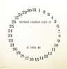 SOUTHERN CALENDAR CLOCK DATE PAPER DIALS 7 1/2"