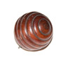 FINIAL WOOD FINISHED MEDIUM BROWN 1.8" ROUND VINTAGE