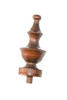 FINIAL WOOD FINISHED DARK BROWN OAK 3"L VINTAGE