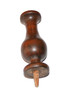 FINIAL WOOD FINISHED DARK BROWN 3 1/2"L CUT TOP VINTAGE