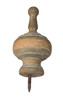 FINIAL WOOD UNFINISHED FRUIT WITH SCREW 3 3/4"L
