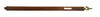 SETH THOMAS BROWN WOOD PENDULUM STICK 13 3/8"L