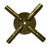 EVEN SIZES 4 PRONG BRASS KEY #6, 8, 10, 12