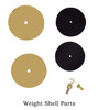WEIGHT SHELL POLISHED BRASS FINISH 60 X 245MM - KSU SINGLE