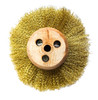 CRIMPED BRASS WIRE BRUSH 4 INCH 3 ROWS - GROBET