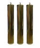 WEIGHT SHELL COMPLETE ASSEMBLY SET OF 3 GOLD FINISH FOR HERMLE 451 WITH 85CM WOOD STICK