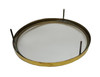 BRASS BEZEL 6 1/4" WITH GLASS-FIXED PRONGS