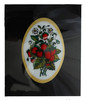 GLASS - STRAWBERRIES IN OVAL FRAME GLASS - STRAWBERRIES IN OVAL FRAME
