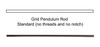 PENDULUM GRID STANDARD ROD 22.5" - ANTIQUE NICKEL