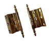 FANCY GRANDFATHER POLISHED BRASS FINISHED HINGE PAIR