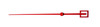 RED SECOND HAND 3 1/8"L FOR #2-56 THD SHAFT - HANSEN AND PAM AD MOVEMENTS