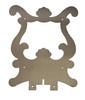LYRE ORNAMENT PLATE 122 X 156MM FOR 220MM BOB FIT - BRUSHED NICKEL FINISH