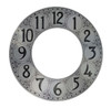 CHAPTER RING 6 1/4" SILVER WITH EMBOSSED ARABIC BLACK NUMERALS