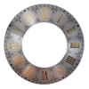 CHAPTER RING 9 5/8" SILVER WITH BRASS ARABIC NUMERALS