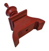FINIAL WOOD FINISHED ANTIQUE BRICK RED 6 1/4"L - HOWARD MILLER