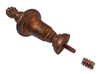 FINIAL WOOD FINISHED CRACKLE ANTIQUE GOLD 4 1/4"L - HOWARD MILLER