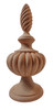 FINIAL WOOD UNFINISHED SPIRAL 7 1/2"L - RIDGEWAY BILTMORE