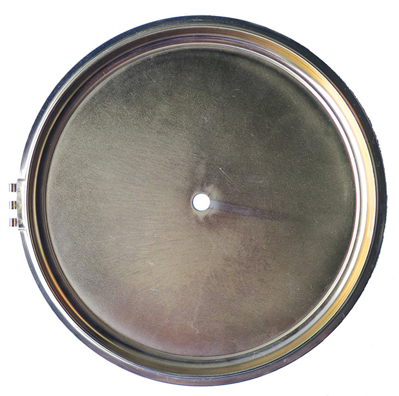 10 3/4" BRASS DIAL PAN WITH HINGE NOTCH