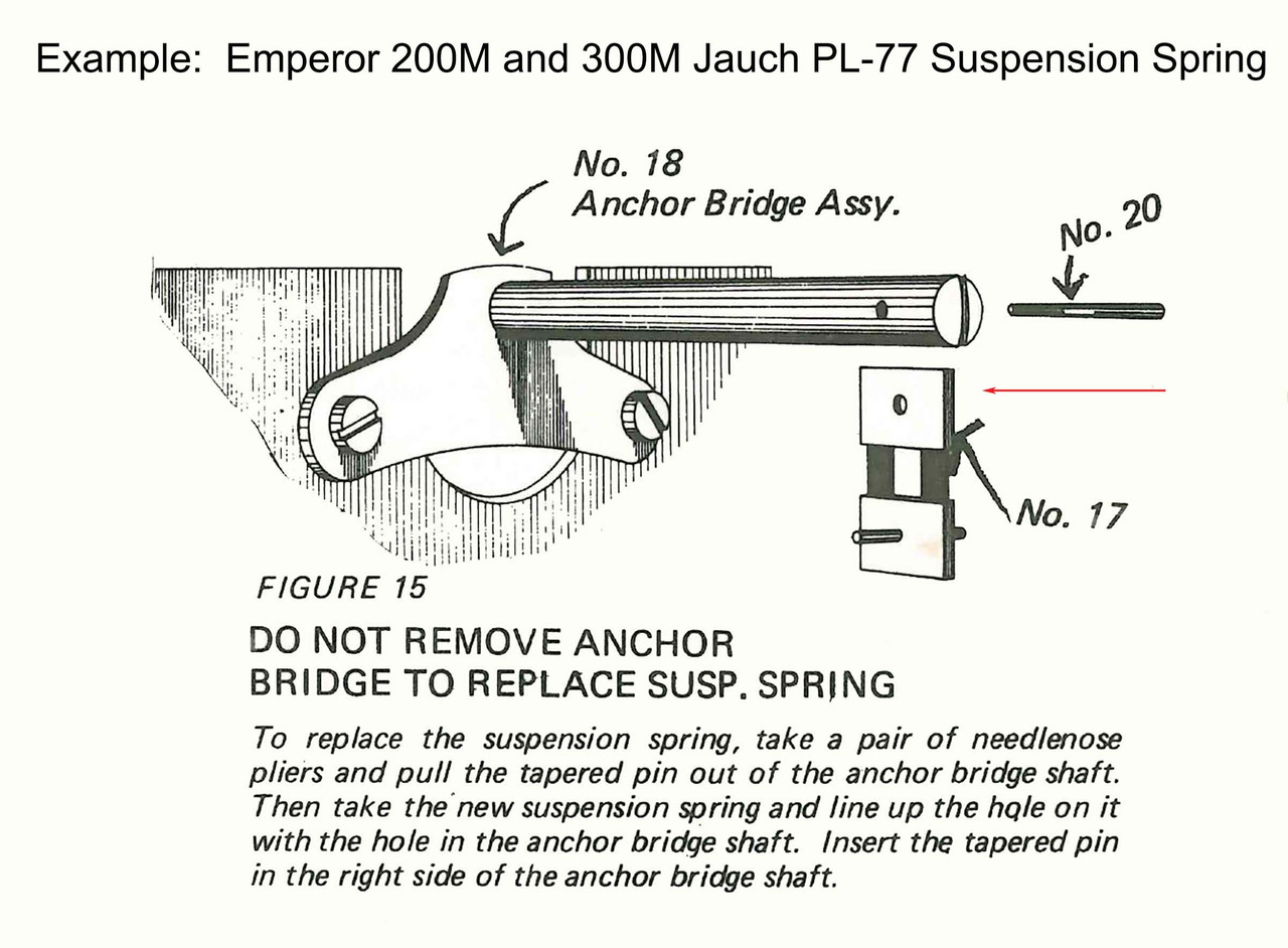 HERMLE AND JAUCH SUSPENSION SPRINGS FOR LARGE BOBS