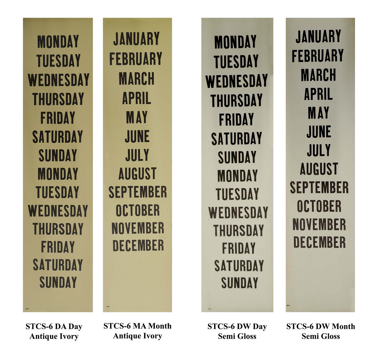 SETH THOMAS PAPER DAY AND MONTH CALENDAR STYLE 6 STRIPS