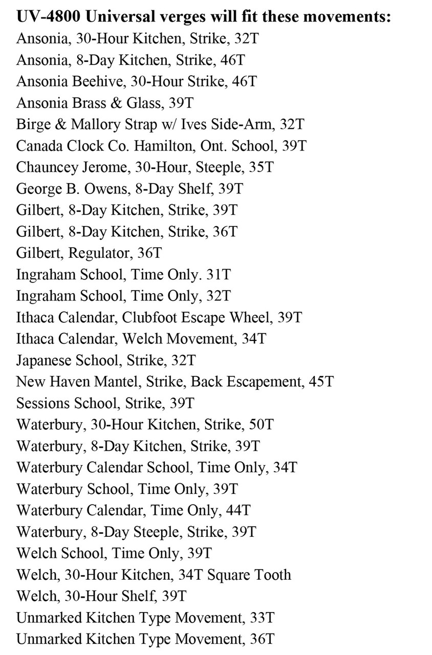 UNIVERSAL VERGE UV-4800