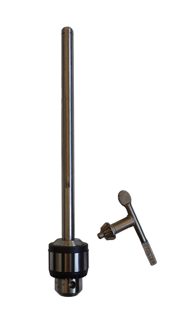 KWM BUSHING MACHINE CUSTOM CENTER SHAFT WITH JACOBS CHUCK