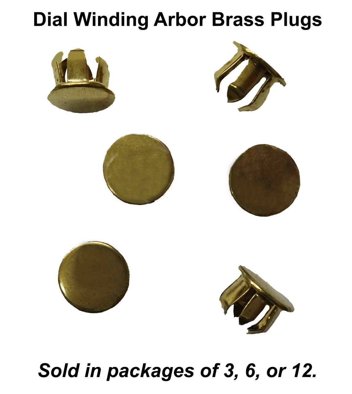 DIAL WINDING ARBOR BRASS PLUGS