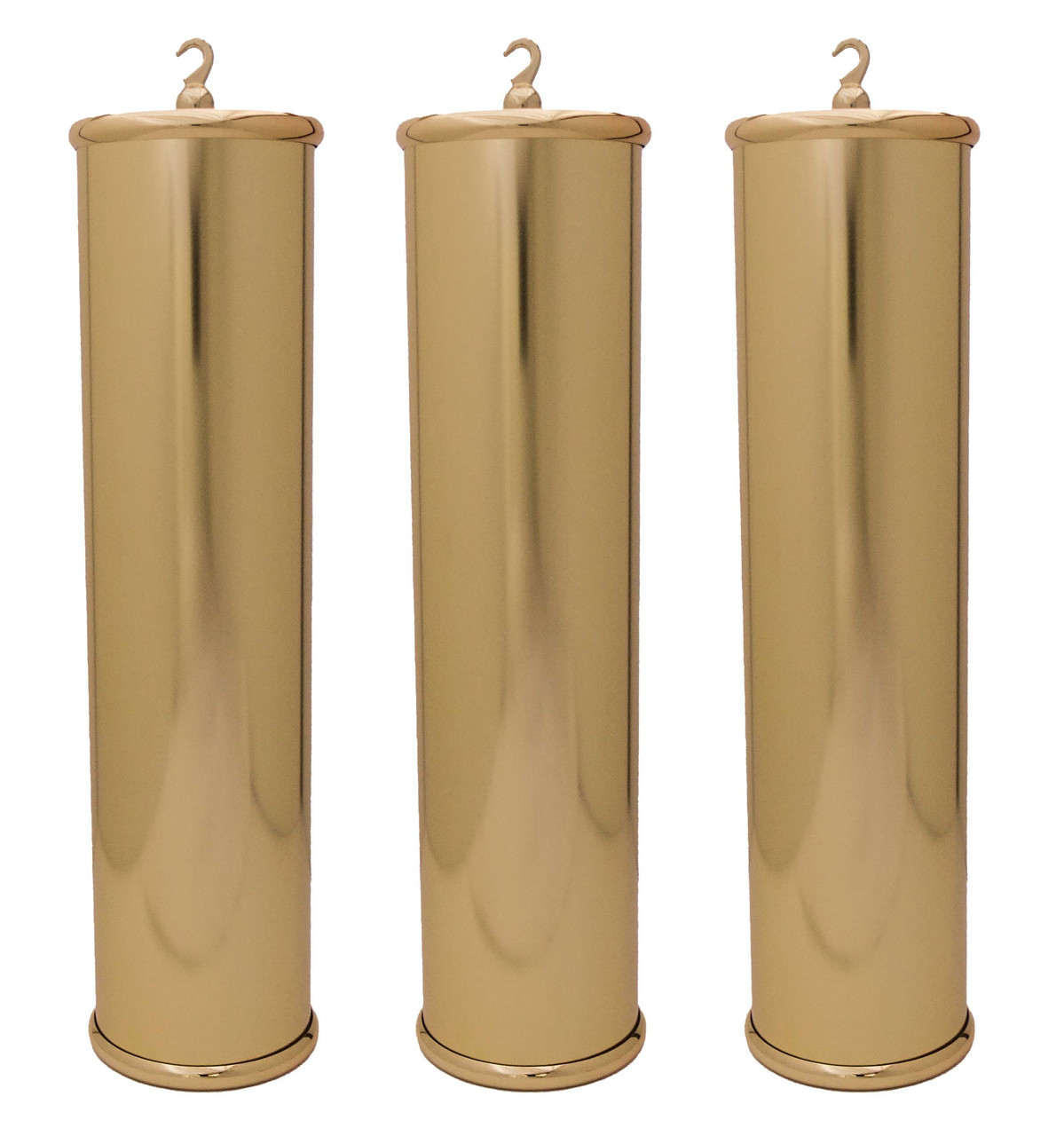 WEIGHT SHELL COMPLETE ASSEMBLY SET OF 3 GOLD FINISH FOR HERMLE 461 CABLE