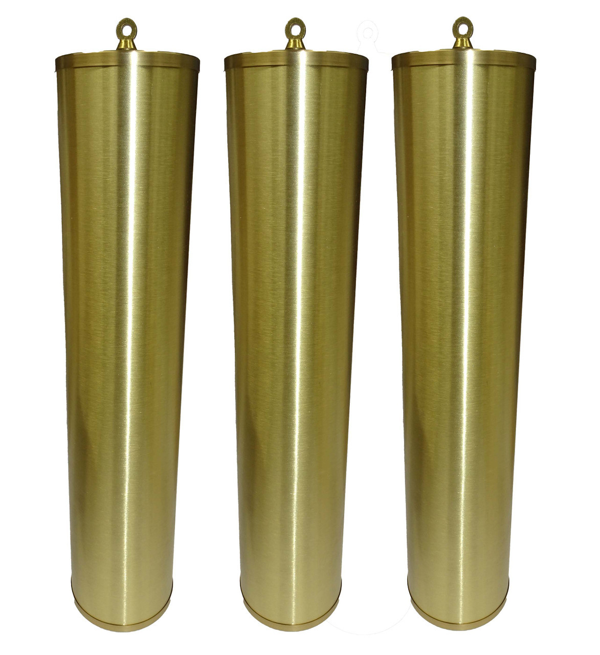 WEIGHT SHELL COMPLETE ASSEMBLY SET OF 3 SOLID BRASS FOR HERMLE 1151-050 SM BOB