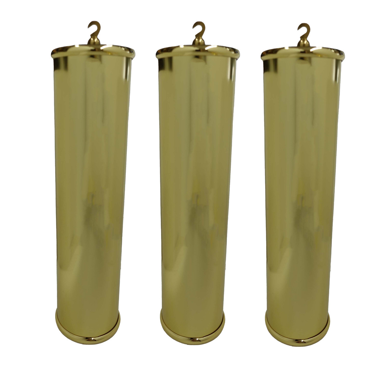 WEIGHT SHELL COMPLETE ASSEMBLY SET OF 3 GOLD FINISH FOR KSU WITH LYRE PENDULUM