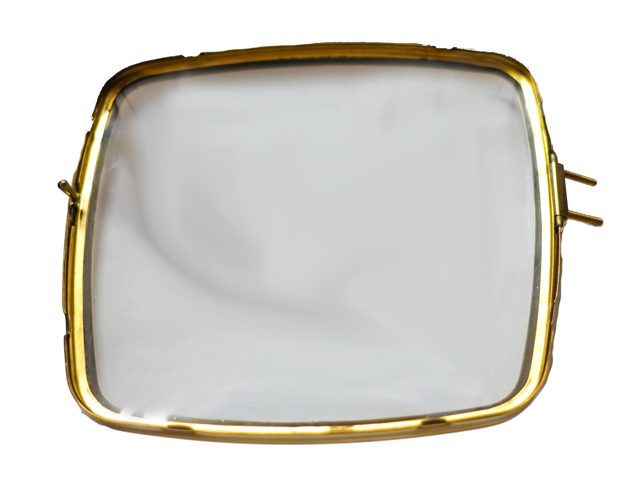 BRASS BEZEL WITH GLASS - HINGED PINS AND LATCH