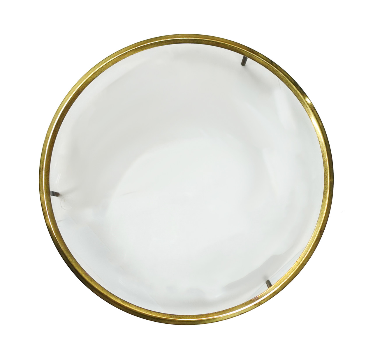 BRASS BEZEL 6 1/4" WITH GLASS-FIXED PRONGS