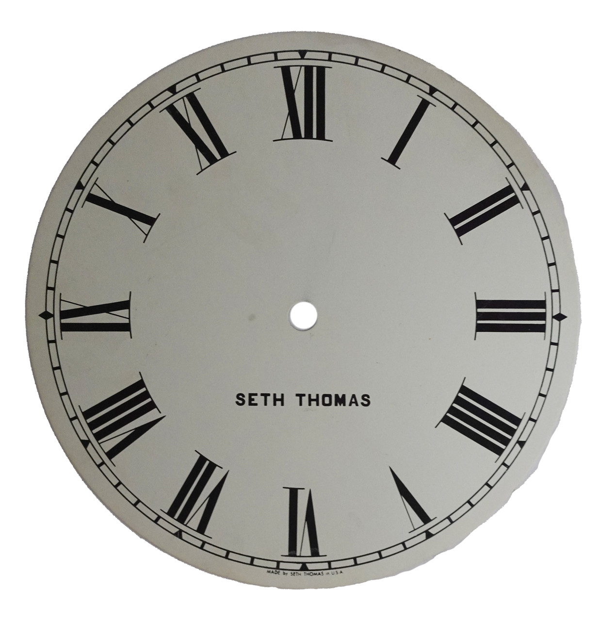 SETH THOMAS 9 9/16" METAL ROMAN DIAL