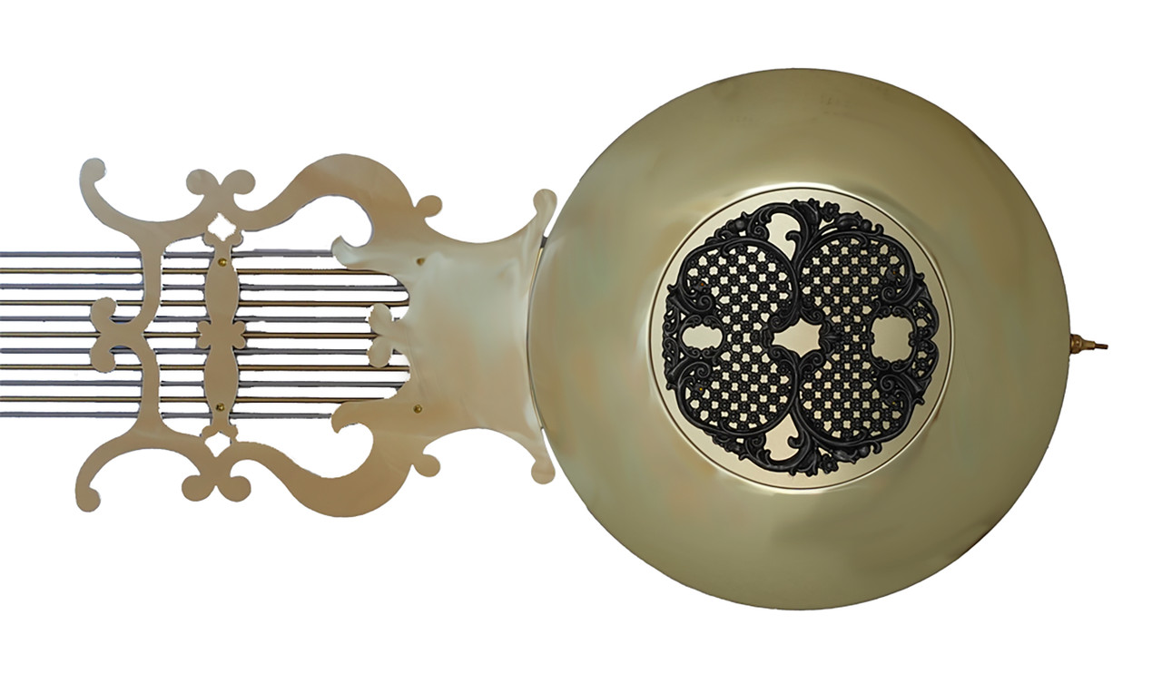 KIENINGER LYRE POLISHED PENDULUM 270MM CENTER ANTIQUE BOB FOR 116CM MOVEMENTS