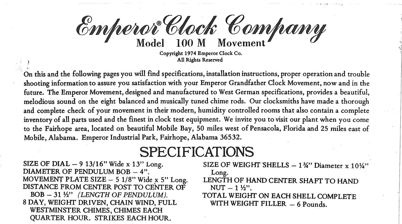 JAUCH WOOD STICK PENDULUM FOR PL-77 WITHOUT BOB EMPEROR 100M GRANDFATHER CLOCK MOVEMENTS