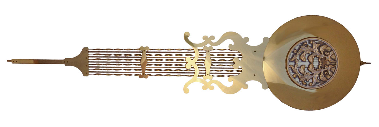 KIENINGER LYRE POLISHED PENDULUM 270MM EMBLEM BOB