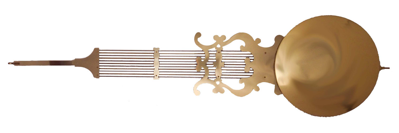 KIENINGER LYRE POLISHED PENDULUM 270MM PLAIN BOB FOR 116CM MOVEMENTS