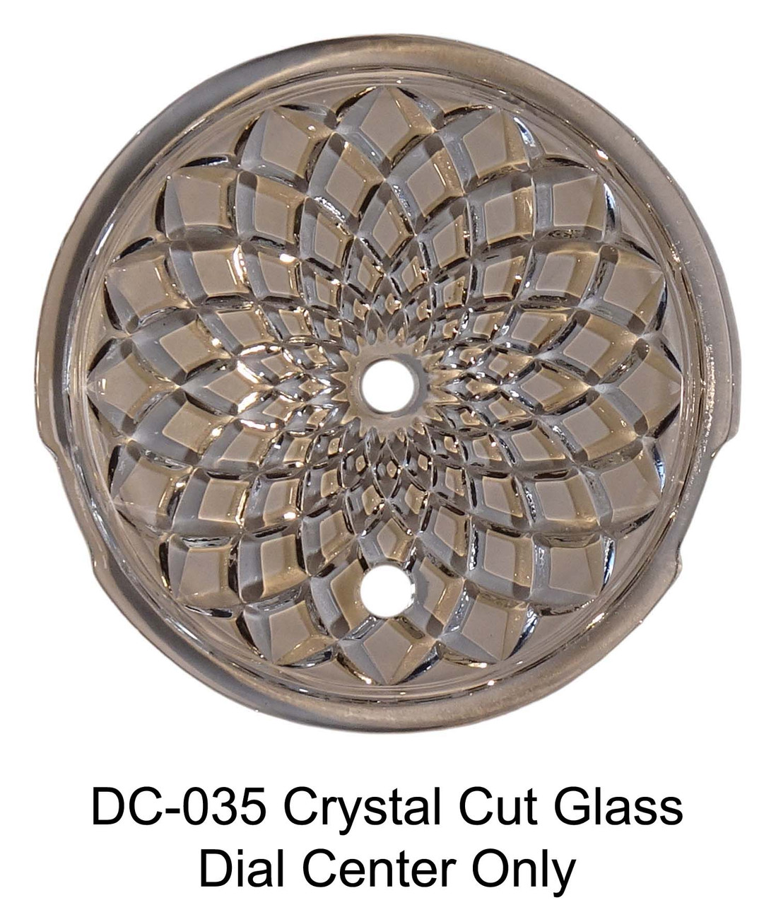 CRYSTAL GLASS DIAL CENTER AND WOOD RING - KSU/MSU & MS
