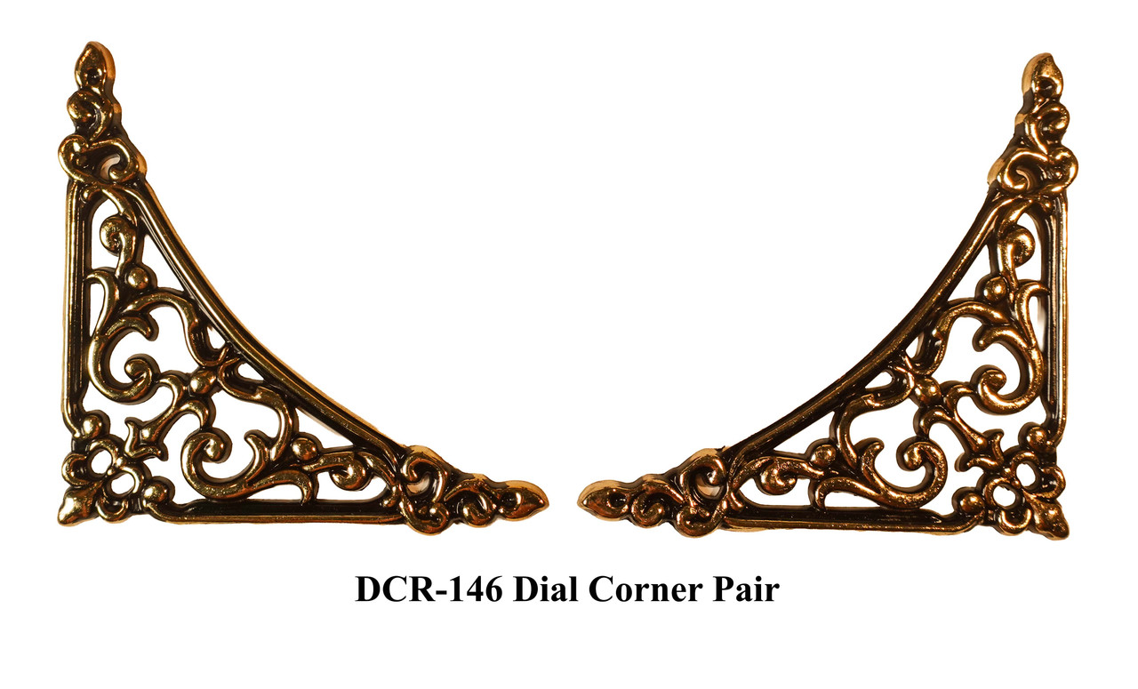 DIAL CENTER AND CORNERS WITH DECORATIVE SWIRLS