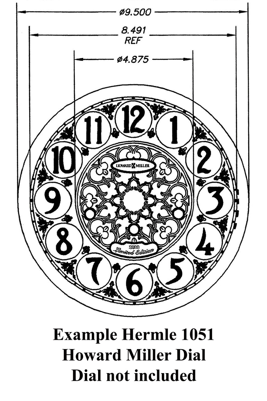 DIAL CENTER LIMITED EDITION WALL HERMLE 1051-830 - ANTIQUE GOLD