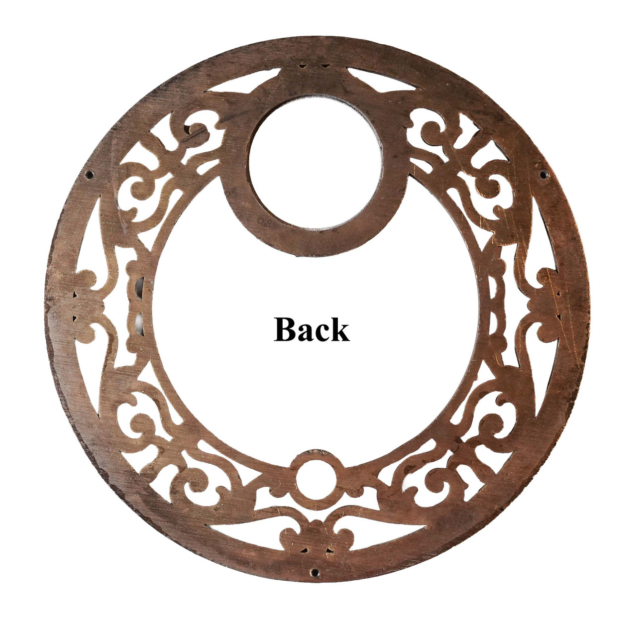 DIAL OPEN CENTER POLISHED WITH DARK BROWN ANTIQUING