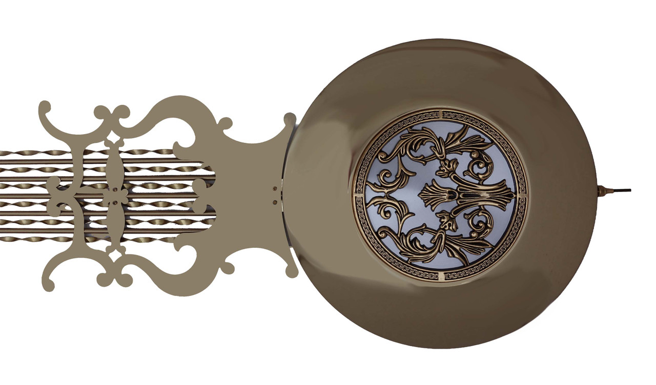 KIENINGER LYRE LIMITED EDITION POLISHED PENDULUM 270MM BOB FOR 116CM MOVEMENTS