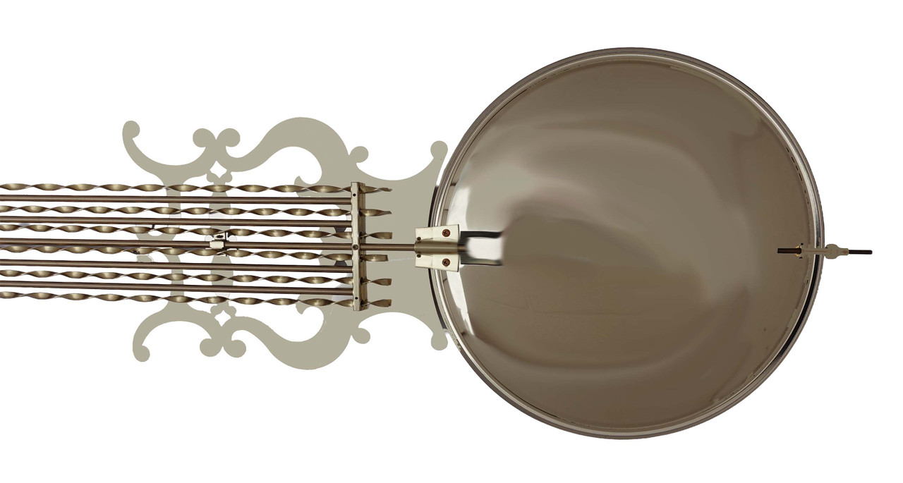 KIENINGER LYRE LIMITED EDITION POLISHED PENDULUM 270MM BOB FOR 116CM MOVEMENTS