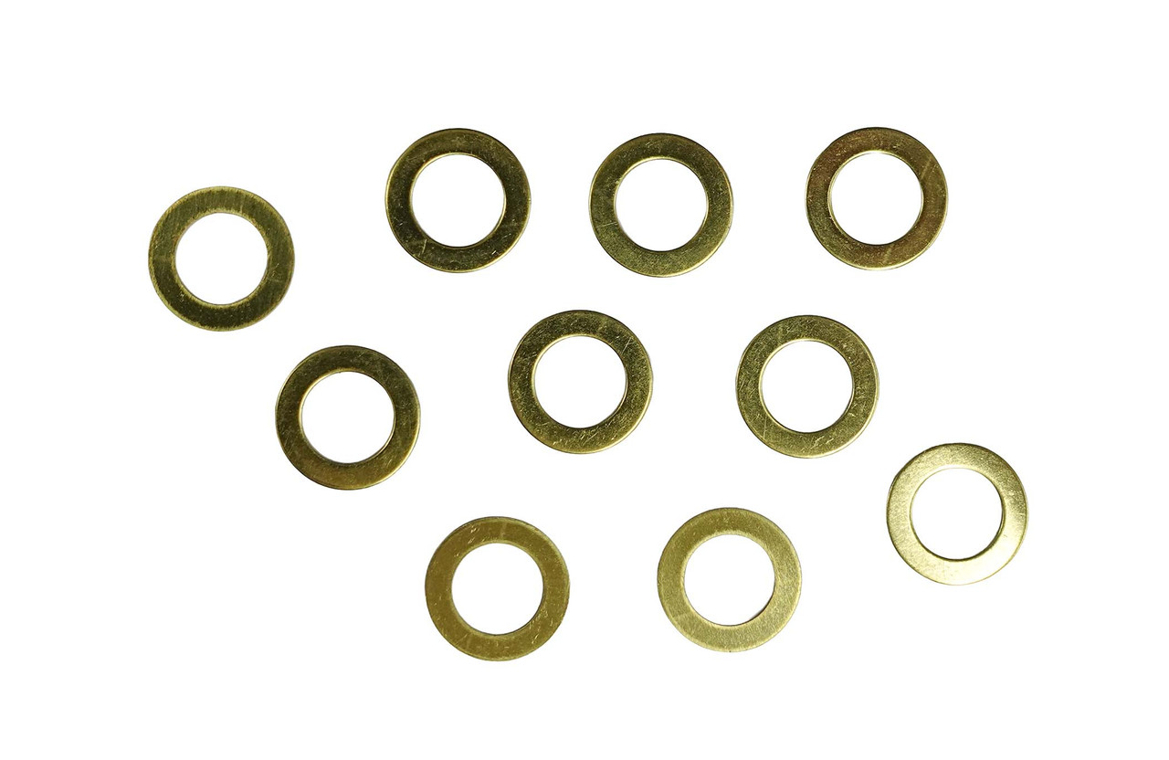 BRASS DIAL WASHER FOR BATTERY MOVEMENTS 8MM I.D. - 10 PIECES