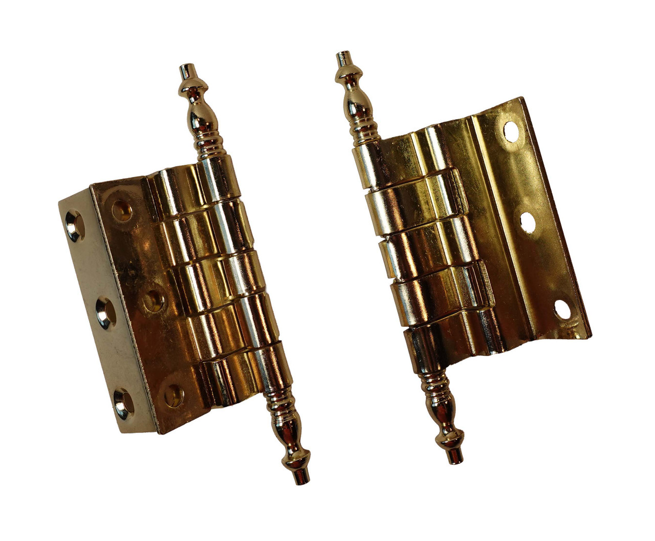 FANCY GRANDFATHER POLISHED BRASS FINISHED HINGE PAIR