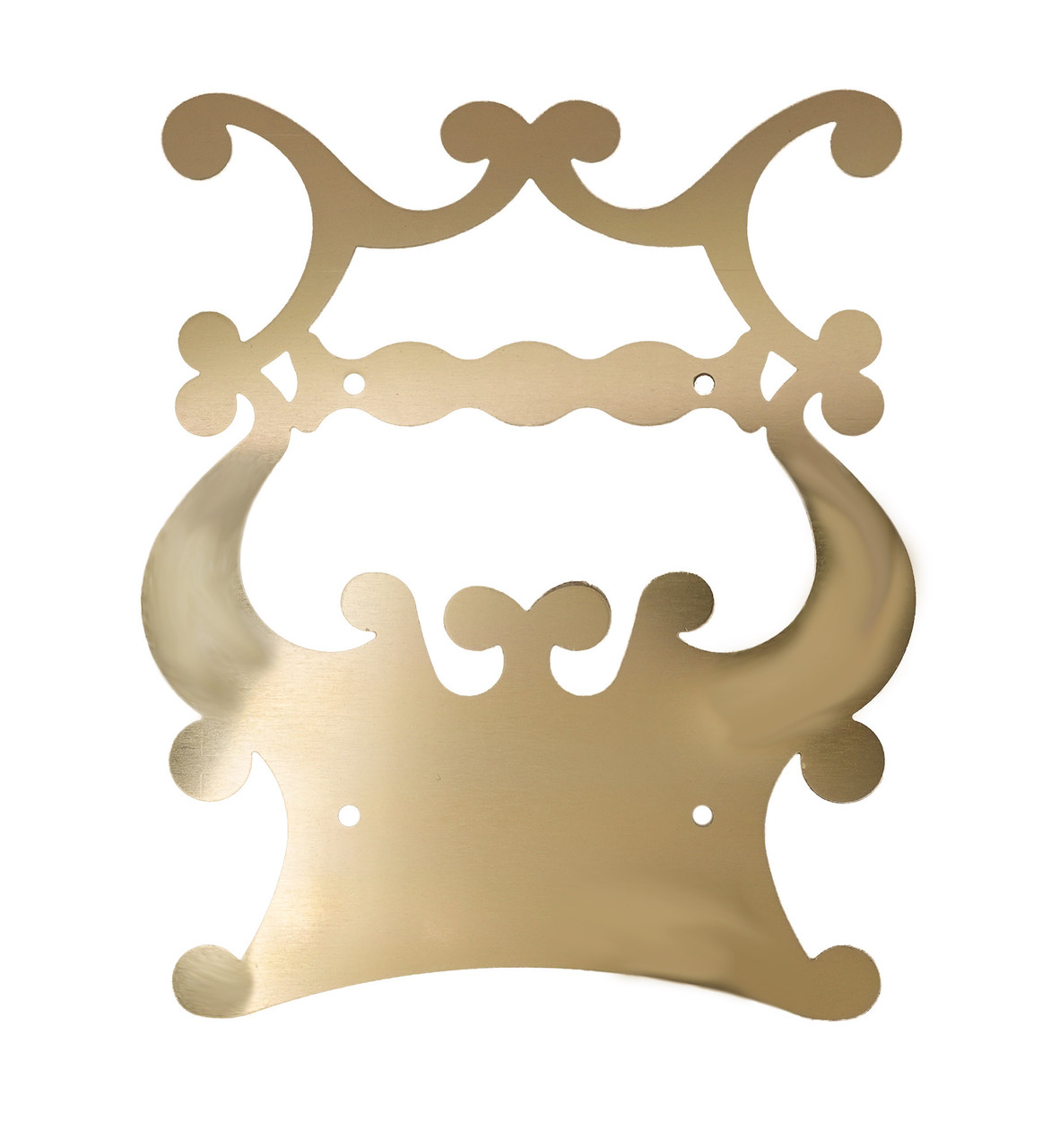 LYRE ORNAMENT PLATE 115 X 140MM FOR 270MM BOB FIT - POLISHED BRASS FINISH