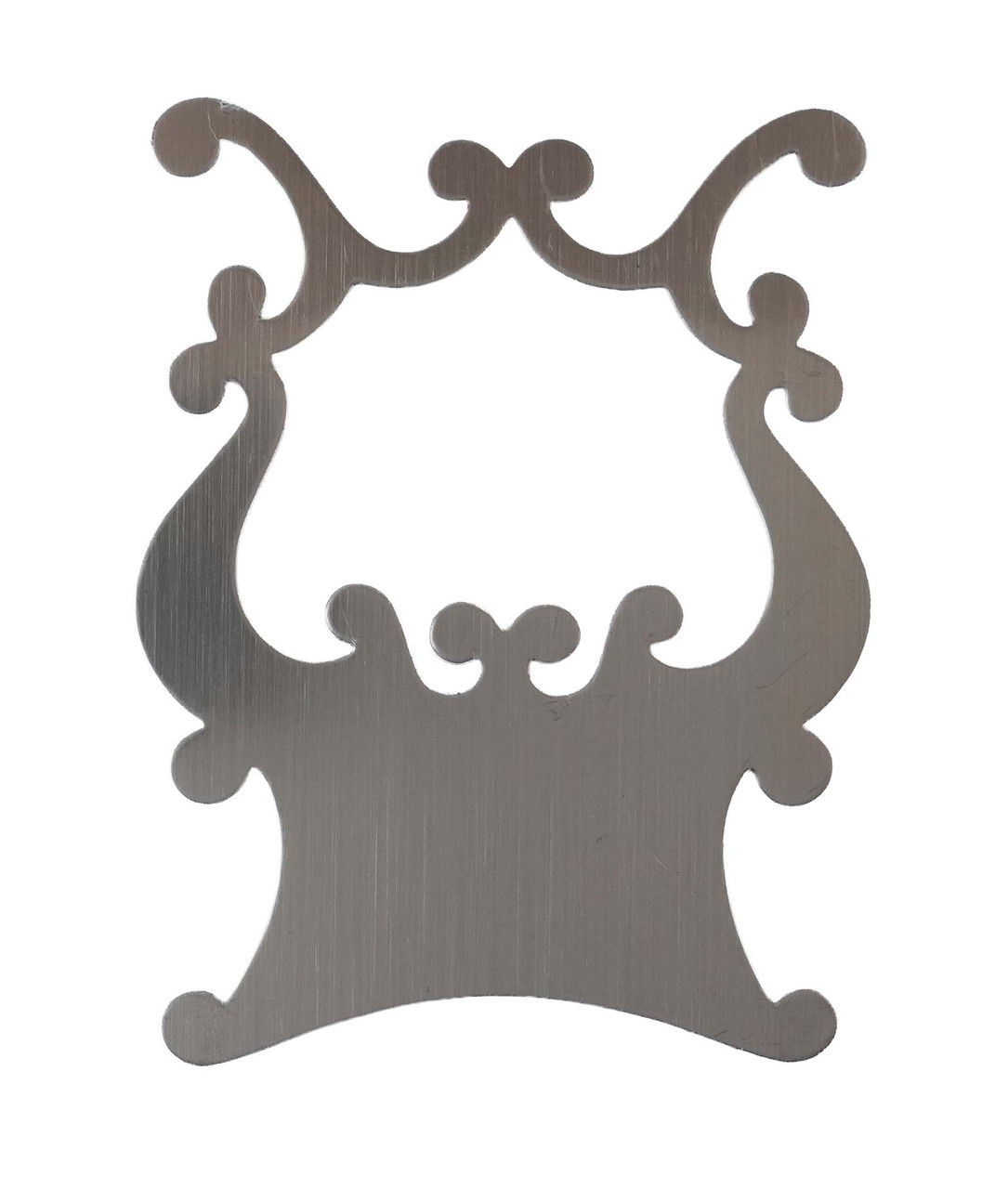 LYRE ORNAMENT PLATE 91 X 70MM FOR 165 OR 140MM BOB DISC FIT - BRUSHED NICKELSH